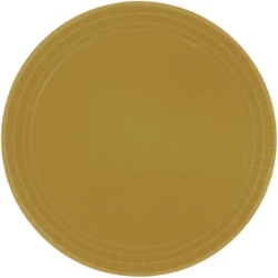 Paper Plates 23cm Round 20CT - Gold NPC - Set of 20