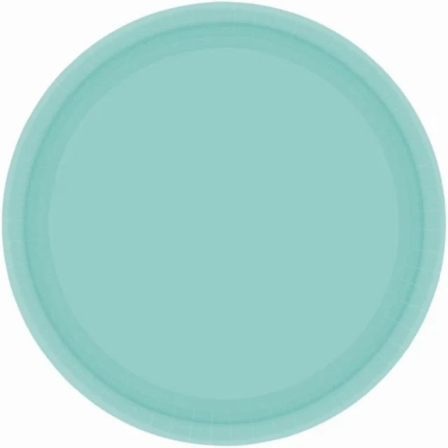 Paper Plates 23cm Round 20CT - Robin's Egg Blue - Pack of 20