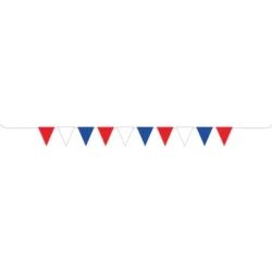 Patriotic Pennant Banner Red, White & Blue 5m