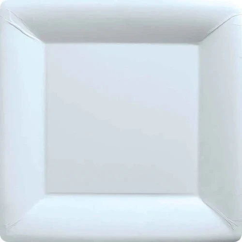 Paper Plates 17cm Square 20CT - Frosty White - Pack of 20