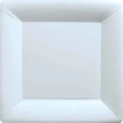 Paper Plates 17cm Square 20CT  - Frosty White  - Pack of 20