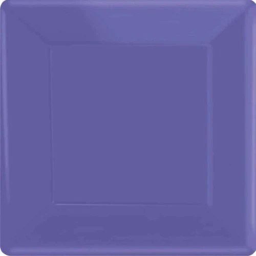 Paper Plates 17cm Square 20CT - New Purple - Pack of 20