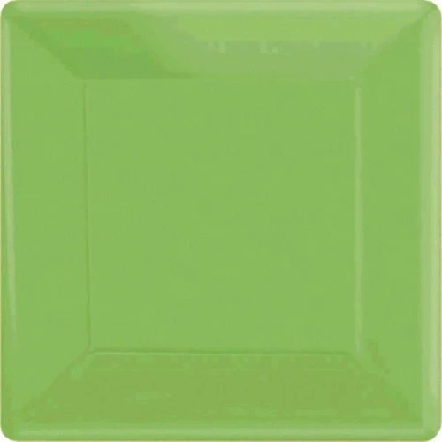 Paper Plates 17cm Square 20CT - Kiwi - Pack of 20