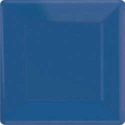 Paper Plates 23cm Square 20CT  - Bright Royal Blue  - Pack of 20