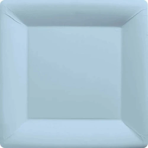 Paper Plates 23cm Square 20CT - Pastel Blue - Pack of 20