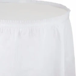 White Table Skirt Plastic