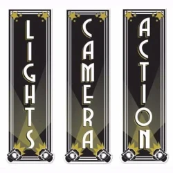 Cutouts Lights Camera Action - Pack of 3