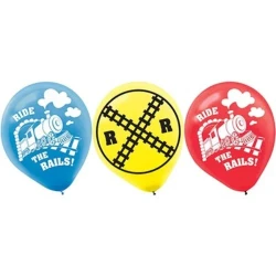 Thomas All Aboard Ride the Rails Latex Balloons - Pack of 6