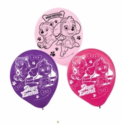 Paw Patrol Girls Latex Balloons 30cm - Pack of 6