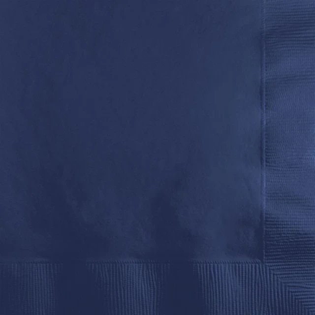 Navy Blue Beverage Napkins (Pack of 50)