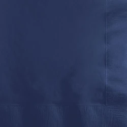 Navy Blue Beverage Napkins  (Pack of 50)