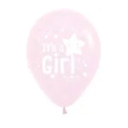 Sempertex 30cm It's a Girl Star Pastel Matte Pink- Pack of 25