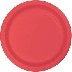 Coral Dinner Plates Paper 23cm - Pack of 24