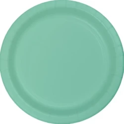 Fresh Mint Green Dinner Plates Paper 23cm - Pack of 24