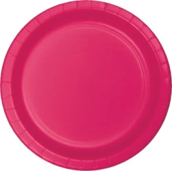 Hot Magenta Dinner Plates Paper 23cm - Pack of 24