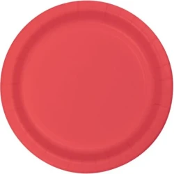 Coral Lunch Plates Paper 18cm - Pack of 24