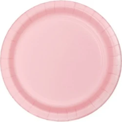 Classic Pink Lunch Plates Paper 18cm - Pack of 24