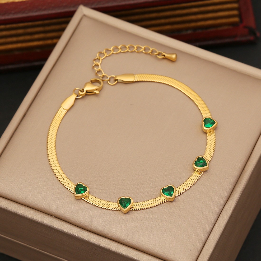 Emerald Necklace Earrings Bracelet