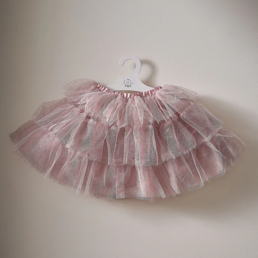 Fairy Princess Costume Tutu - Fancy Dress Pink & Silver Sparkle (5-7 Years)