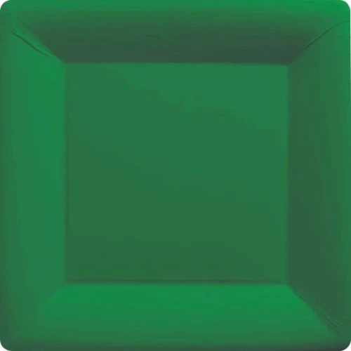 Paper Plates 17cm Square 20CT - Festive Green - Pack of 20