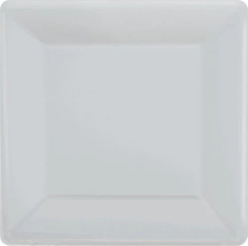 Paper Plates 17cm Square 20CT - Silver - Pack of 20
