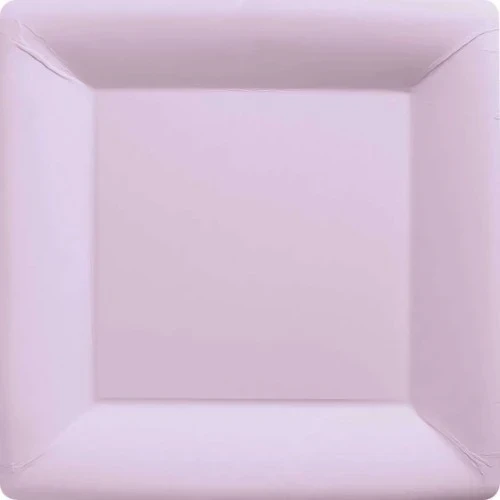Paper Plates 23cm Square 20CT - Pastel Lilac - Pack of 20