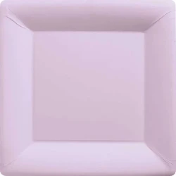 Paper Plates 23cm Square 20CT  - Pastel Lilac  - Pack of 20