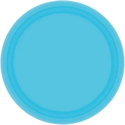 Round Paper Plates  Carib Blue - 9""/23cm (8 Units) - Pack of (8)