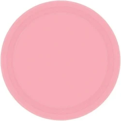 Round Paper Plates New Pink - 9""/23cm (8 Units) - Pack of (8)