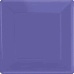 Paper Plates Square New Purple - 17cm  - Pack of (20)