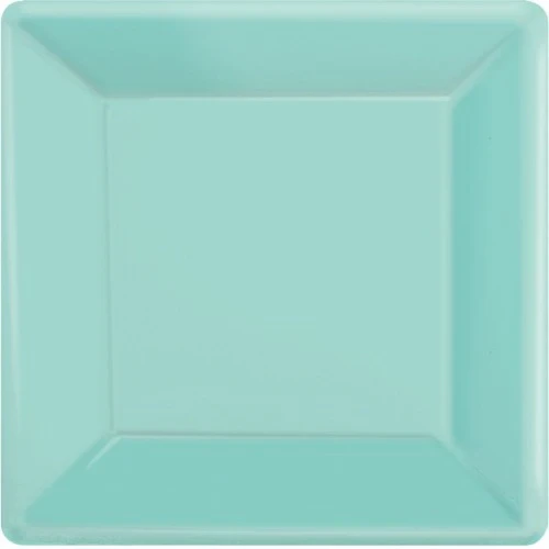 Paper Plates Square Robins Egg Blue - 17cm - Pack of (20)