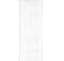 Metallic Curtain White
