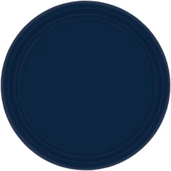 Paper Plates 17cm Round 20ct Navy (Pack Of 20)