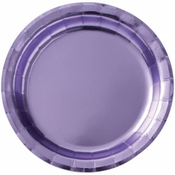Round Plates - Metallic Lavender (17cm) (Pack of 8)