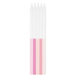 Pink Ombre Taper Candles - Pack of 10