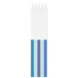 Blue Ombre Taper Candles - Pack of 10