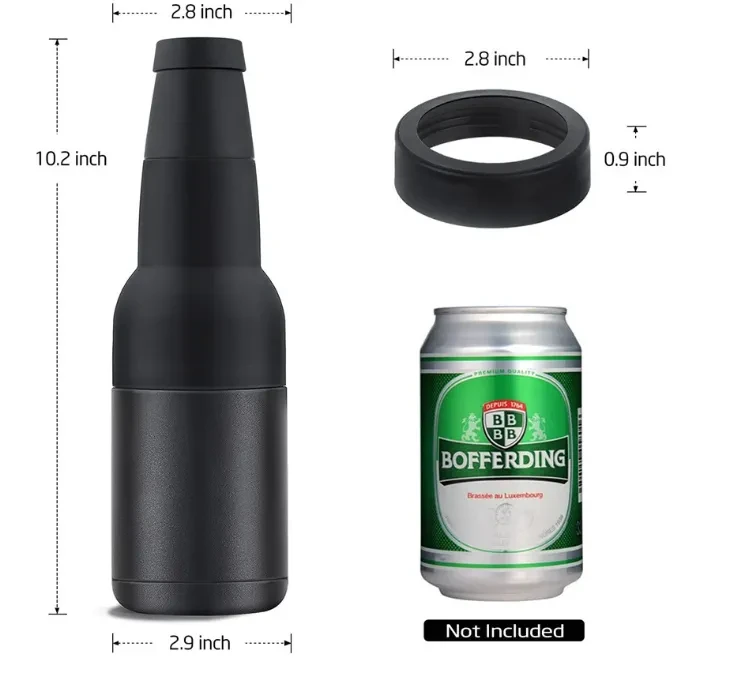 Beer Bottle and Can Cooler with Beer Opener