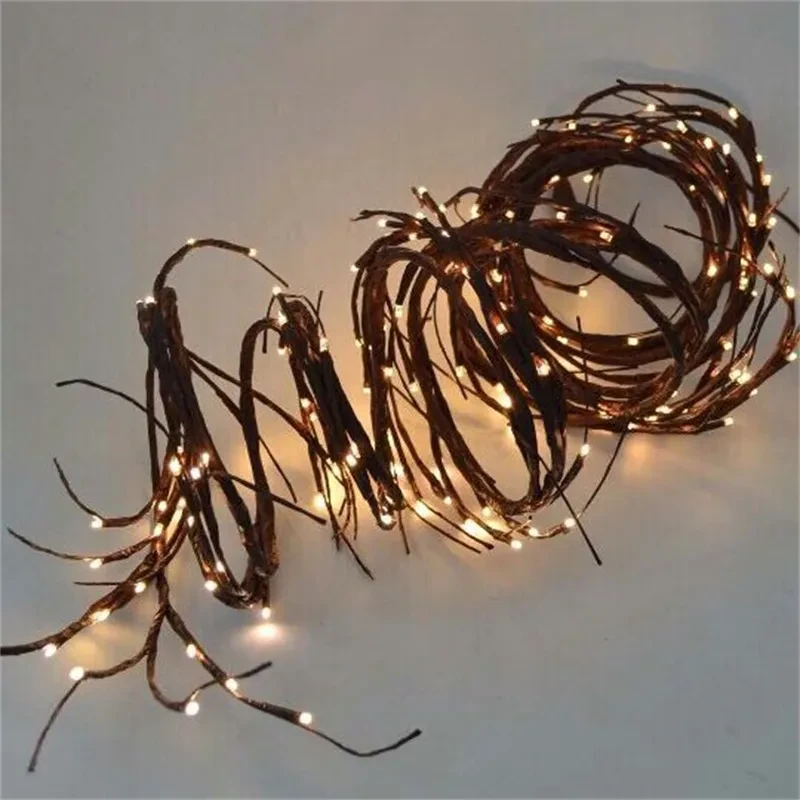Vines With Lights Christmas Garland Light Flexible DIY Willow Vine Branch LED Light For Room Wall Wedding Party Decor