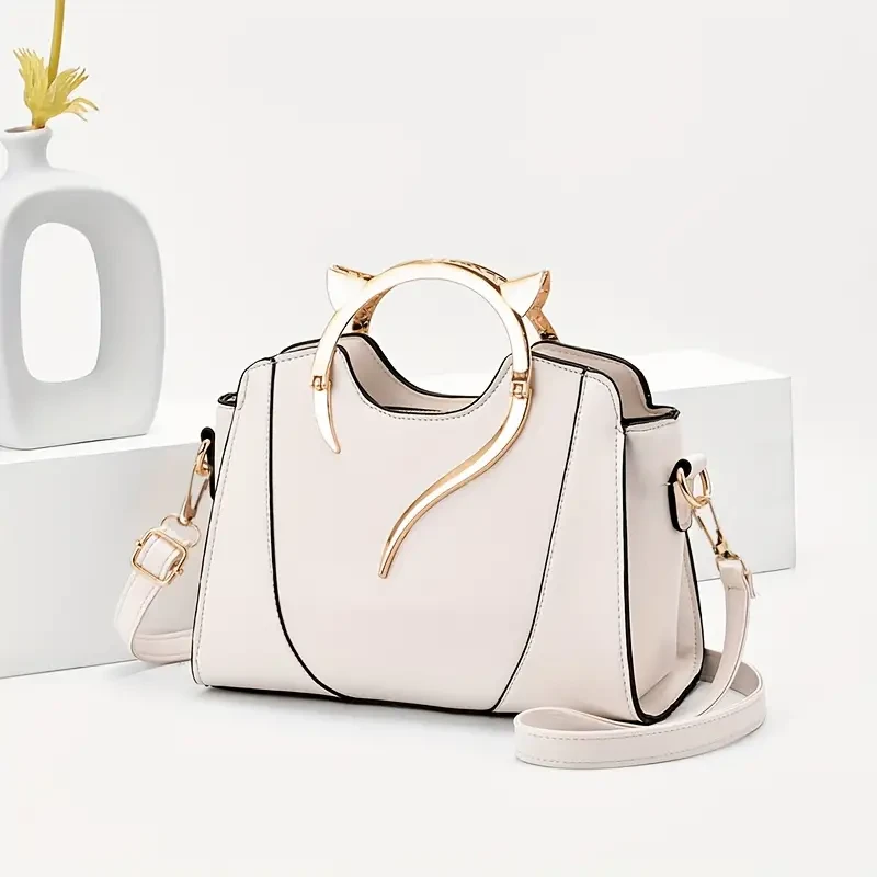 Chic Cat-Ear Tote Satchel – Versatile Women's Shoulder Bag