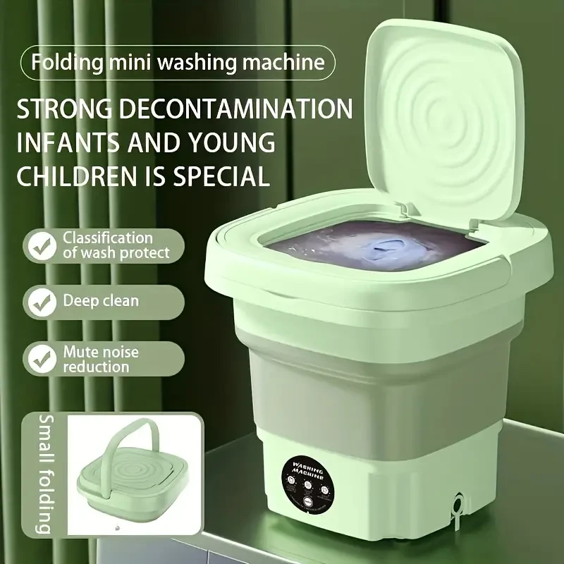 Collapsible Portable Mini Washing Machine - 8L Capacity