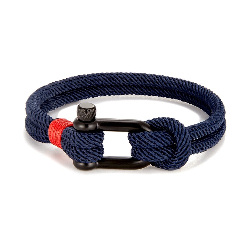 Luxurious Alchor Navy Shackle Bracelet
