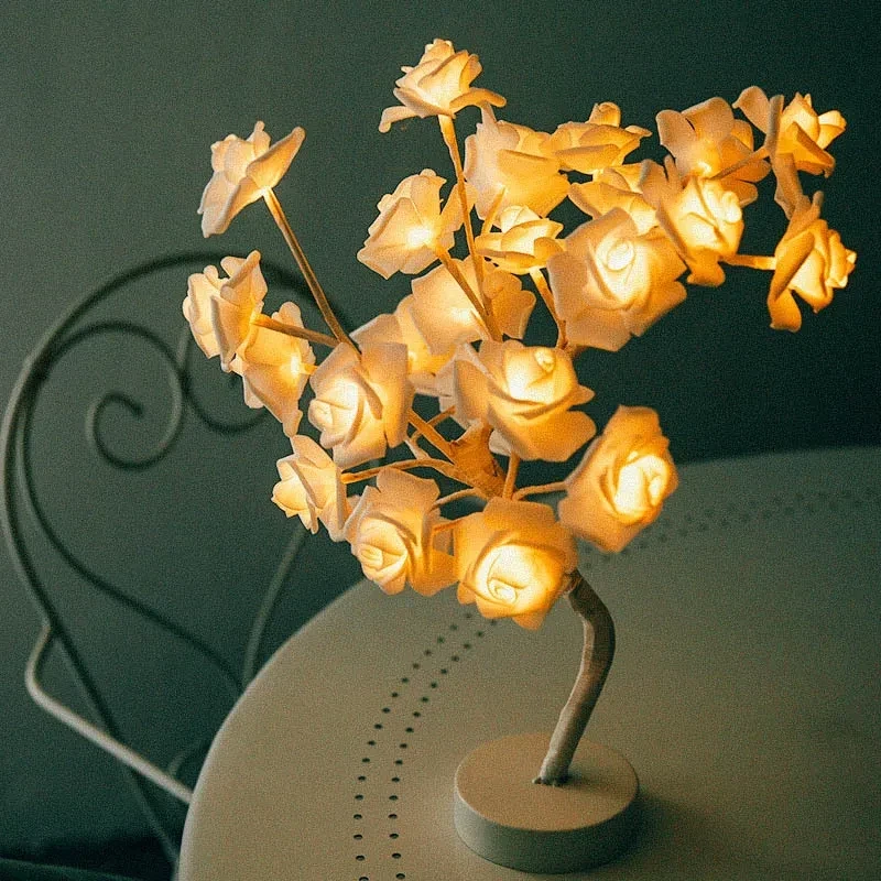 Table Lamp Flower Tree Rose Lamps