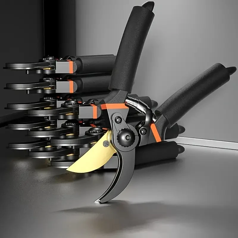 8.5" Professional Titanium Bypass Pruning Shears (T13) - Super Sharp Premium Garden Shears
