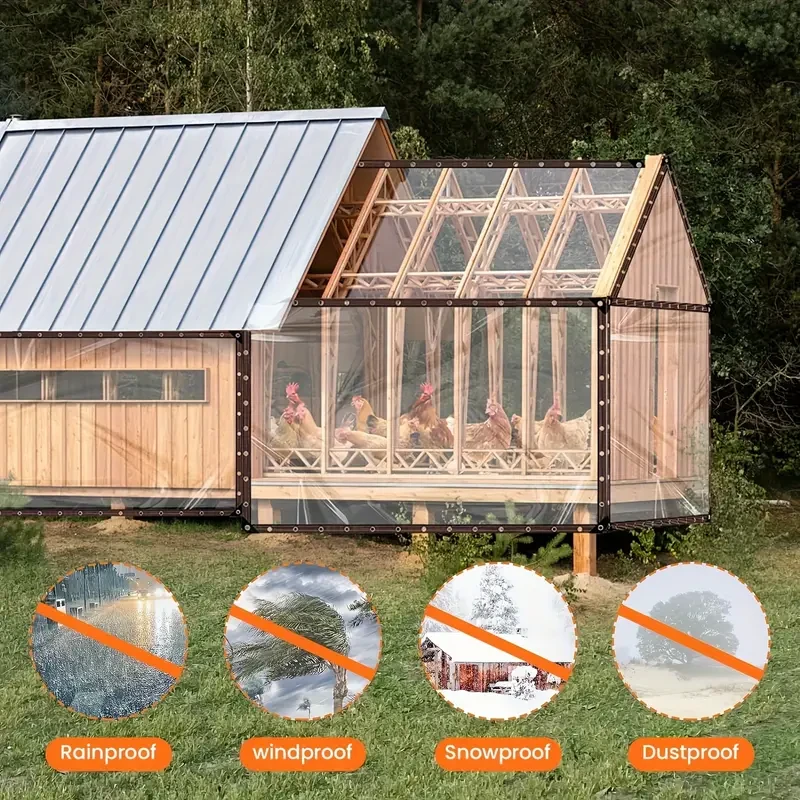 Clear Waterproof Tarp with Seal Ring