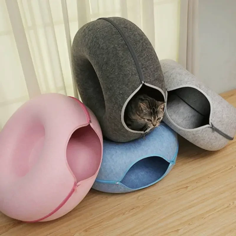 Cozy Donut Cuddler Bed - Soft, Fluffy,