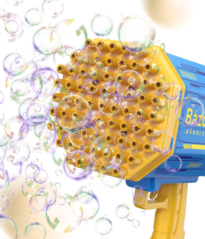 Bubble Gun Rocket 69 Holes Soap Bubbles Machine