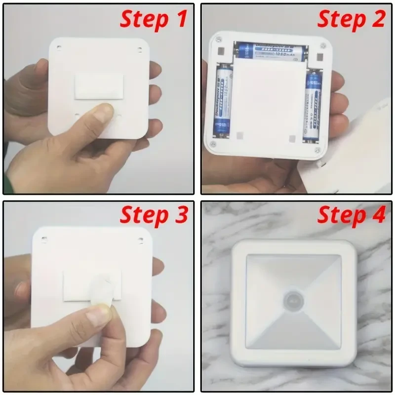 LED Motion Sensor Night Light - Warm & White Light