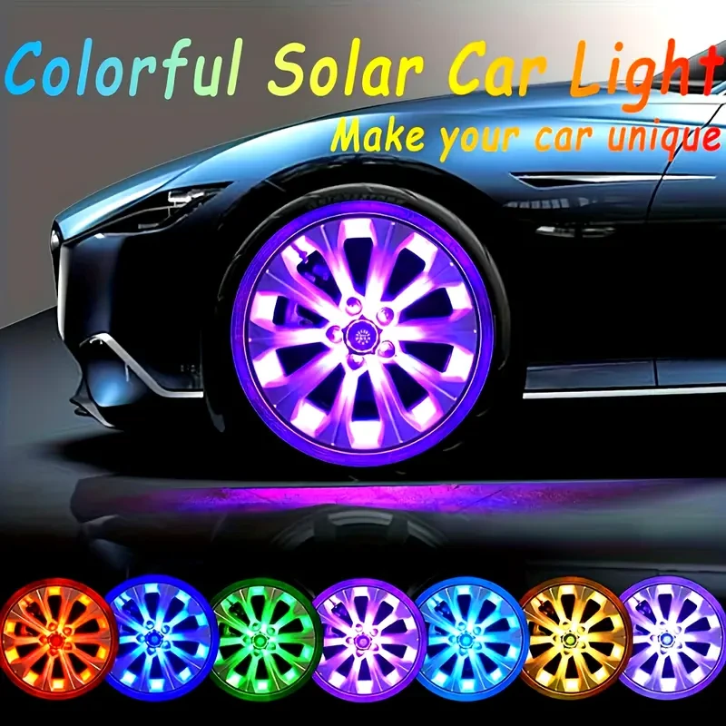 Solar Car Wheel LED Ambient Light – Dazzling Colors