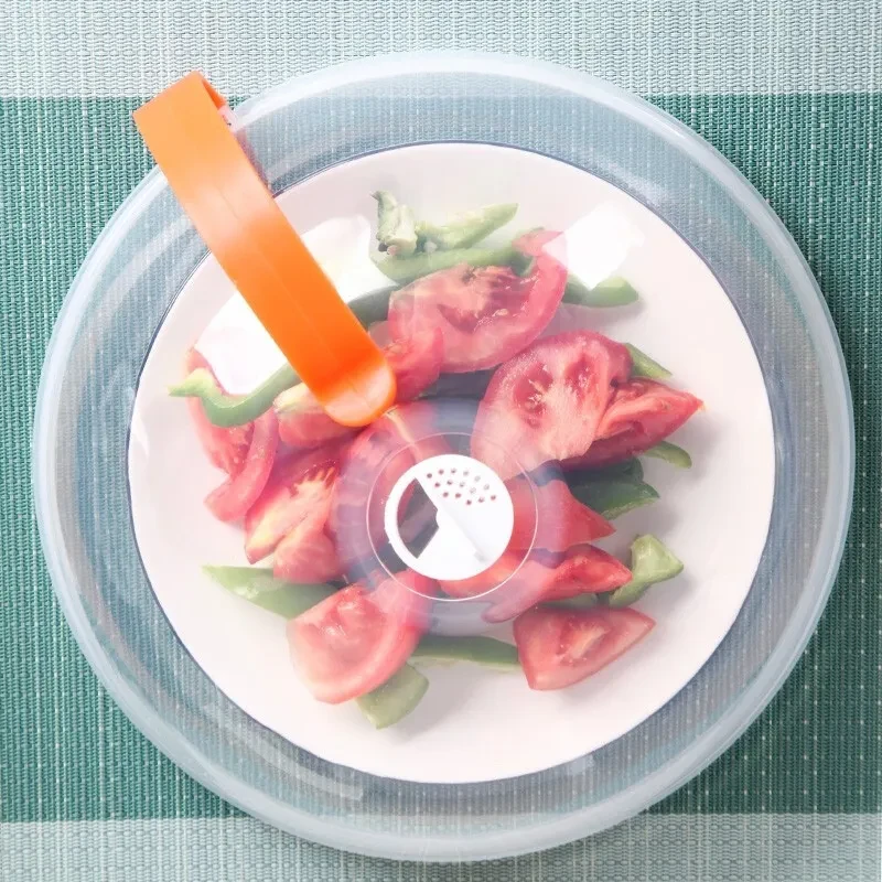 1pc Crystal Clear Microwave Food Cover