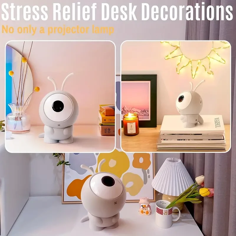 Monster Galaxy Star Projector Lamp - 6 Patterns, 360° Rotatable